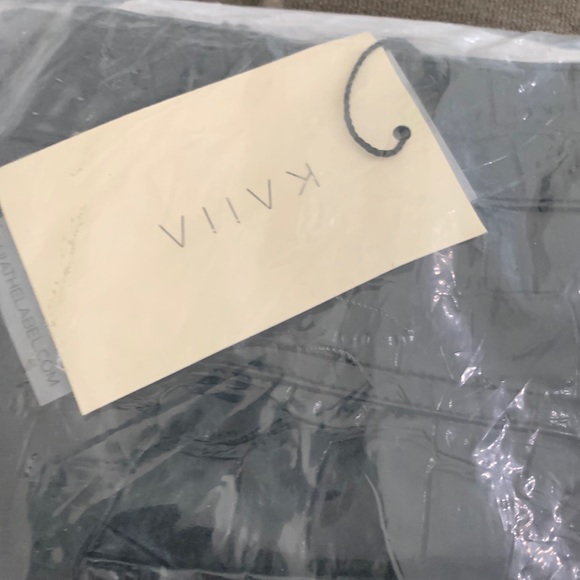 NEW KAIIA THE LABEL CROC VINYL TROUSERS BLACK Size: 10 UK - Picture 4 of 9